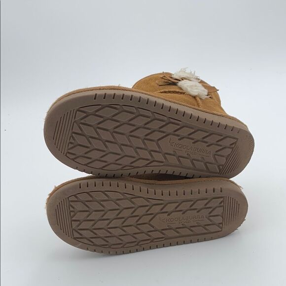 Koolaburra Brown Suede Boots with Bow Detail little girls size 13 - Picture 9 of 9